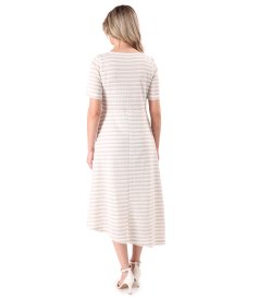 Midi knitted viscose-blend dress