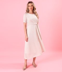 Midi knitted viscose-blend dress