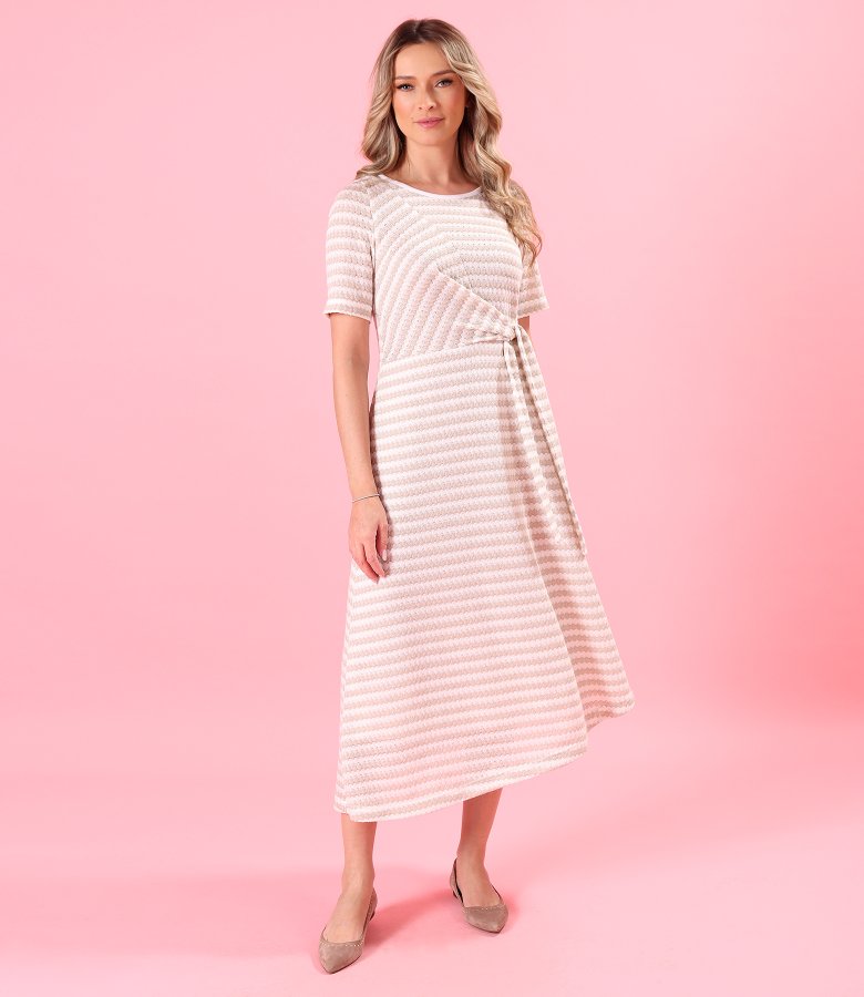 Midi knitted viscose-blend dress