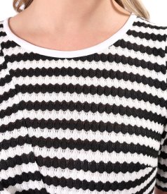 Rochie midi tricotata cu viscoza