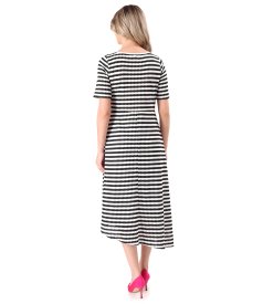 Rochie midi tricotata cu viscoza