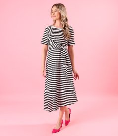 Rochie midi tricotata cu viscoza