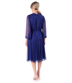 Evening dress in natural silk chiffon