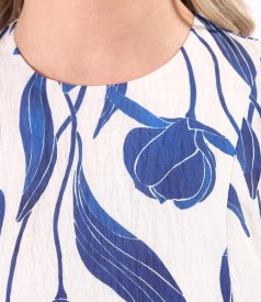 Relaxed-fit midi dress in floral print