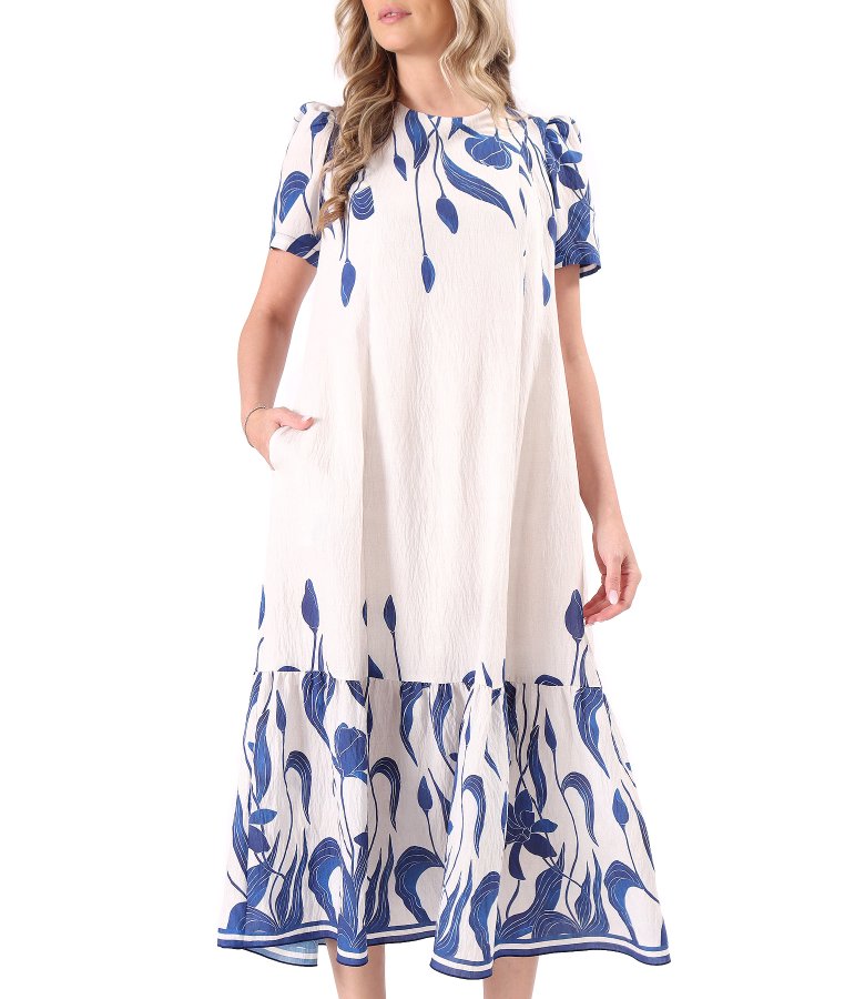 Relaxed-fit midi dress in floral print