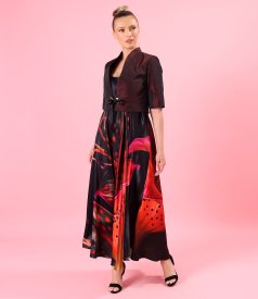 Elegant bolero in lightweight changeant taffeta