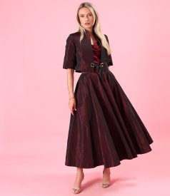 Elegant bolero in lightweight changeant taffeta