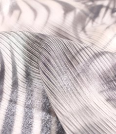 Relaxed-fit blouse with a geometric-print satin viscose front