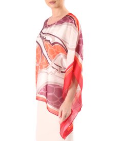 Elegant butterfly blouse in printed chiffon