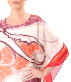 Elegant butterfly blouse in printed chiffon