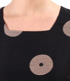 Rochie eleganta lunga din viscoza cu in tip jaquard