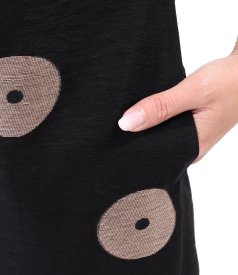 Rochie eleganta lunga din viscoza cu in tip jaquard