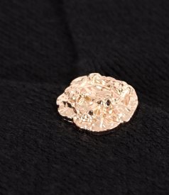 Relaxed-fit knitted cardigan with gold brooch-style buttons