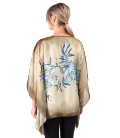Elegant butterfly blouse in printed chiffon