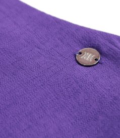 Long skirt in lightly crinkled viscose