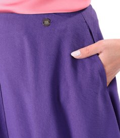 Long skirt in lightly crinkled viscose