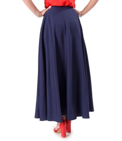 Long skirt in lightly crinkled viscose