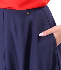 Long skirt in lightly crinkled viscose