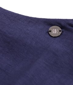 Long skirt in lightly crinkled viscose
