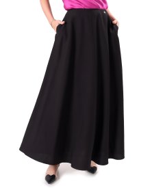 Fusta lunga din viscoza usor creponata