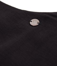 Long skirt in lightly crinkled viscose