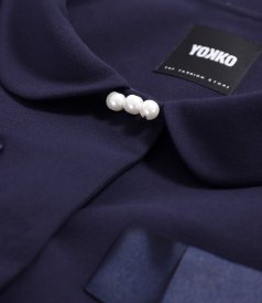 Elegant jacket with decorative pearls