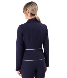 Jacket in stretch viscose-blend fabric