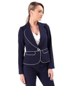 Jacket made of elastic fabric with viscose