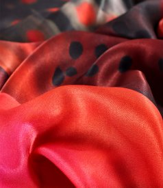 Midi dress with straps in satin viscose