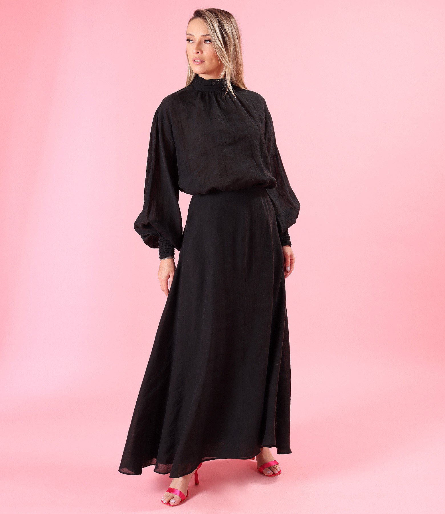 Tencel blouse with long skirt