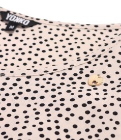 Relaxed-fit polka-dot print viscose blouse