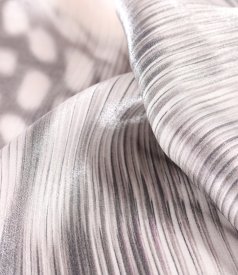Elegant midi dress made of viscose-rich organza with a metallic effect