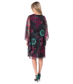 Butterfly dress in digitally printed floral chiffon