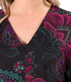 Butterfly dress in digitally printed floral chiffon