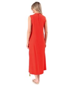 Long elegant dress made of viscose fabric