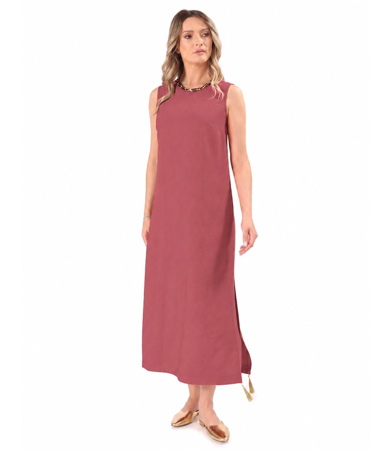 Long elegant dress made of viscose fabric