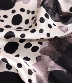 Relaxed-fit silk dress with geometric print