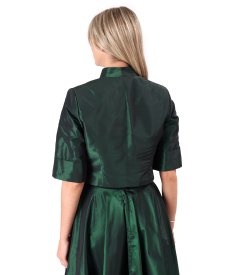Elegant taffeta bolero with a changeante effect