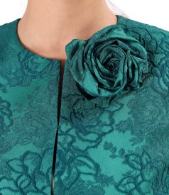 Elegant floral jacquard  jacket
