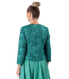 Elegant floral jacquard  jacket
