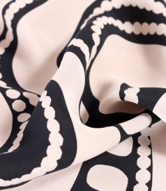 Midi dress in viscose with geometric print