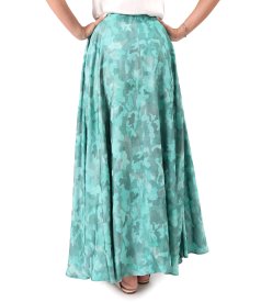 Elegant skirt in printed viscose blend