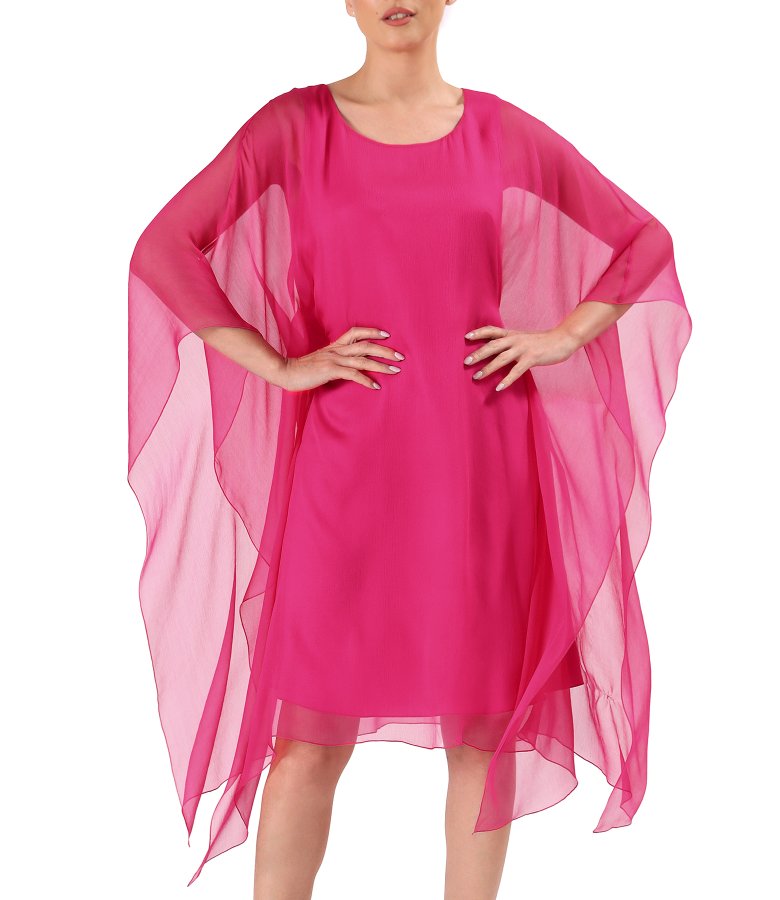 Butterfly dress in natural silk chiffon