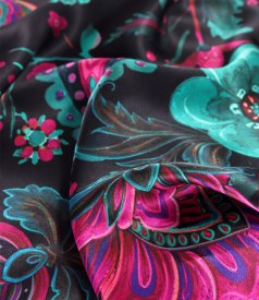 Digital paisley-print silk blouse