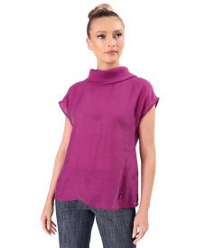 Tencel blouse with back buttons