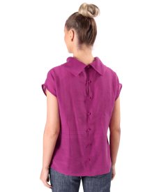 Tencel blouse with back buttons