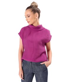 Tencel blouse with back buttons