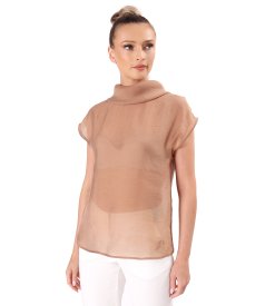 Tencel blouse with back buttons