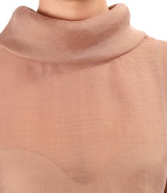 Tencel blouse with back buttons