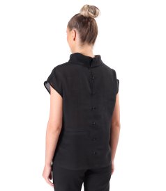 Tencel blouse with back buttons
